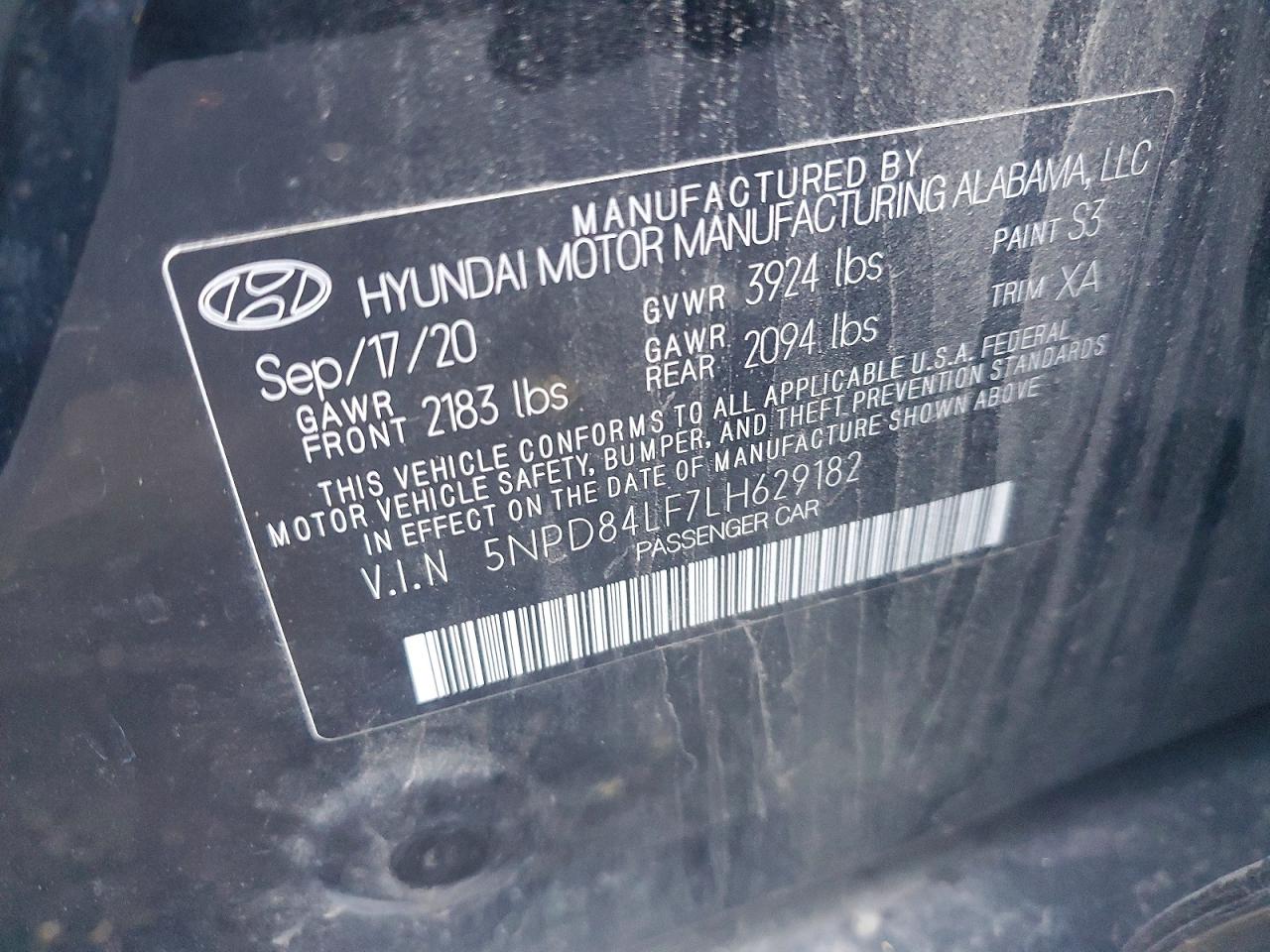 2020 HYUNDAI ELANTRA