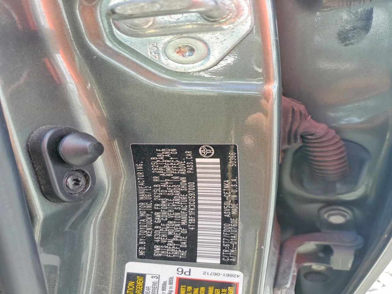 2012 TOYOTA CAMRY