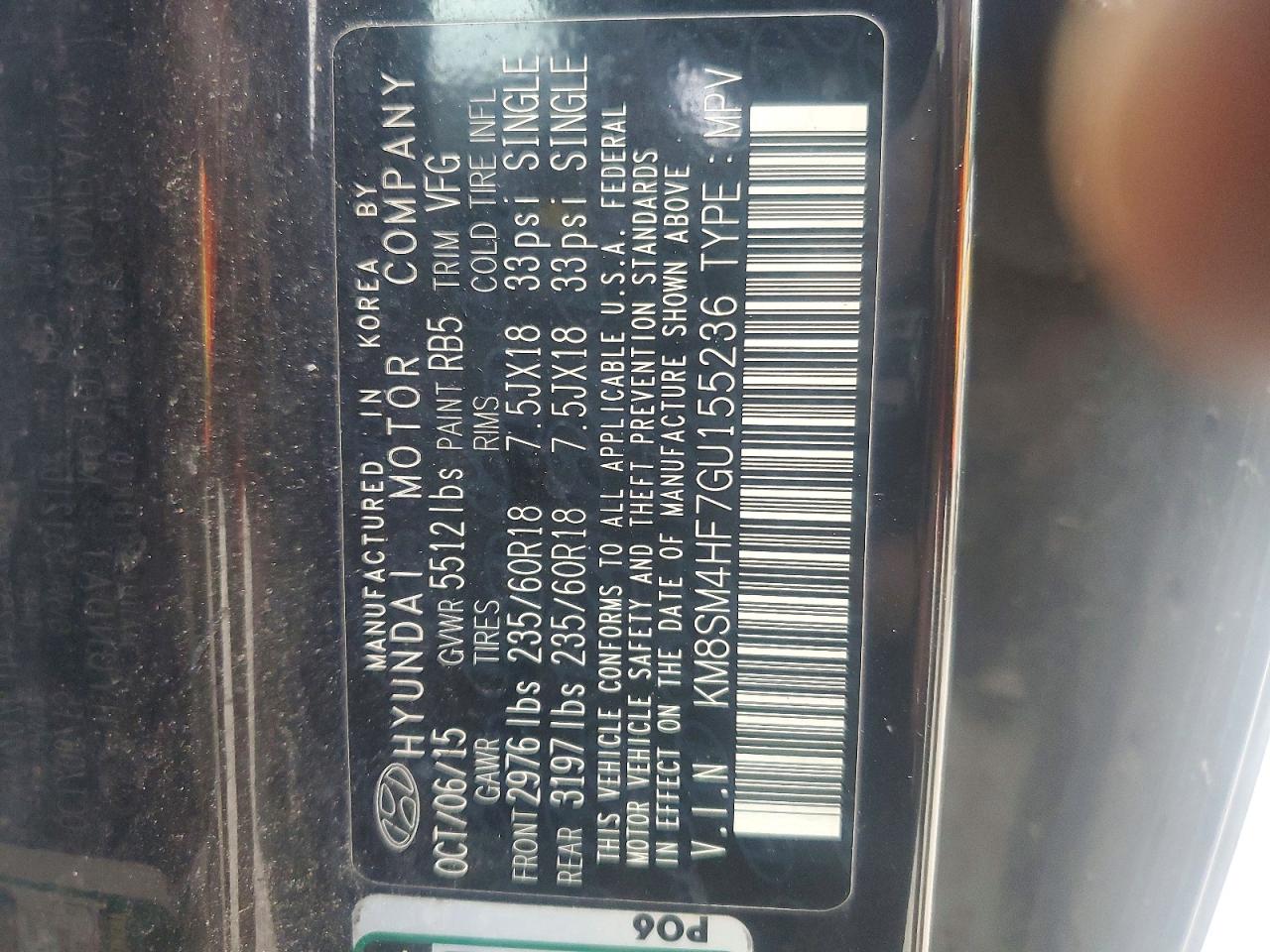 2016 HYUNDAI SANTA FE