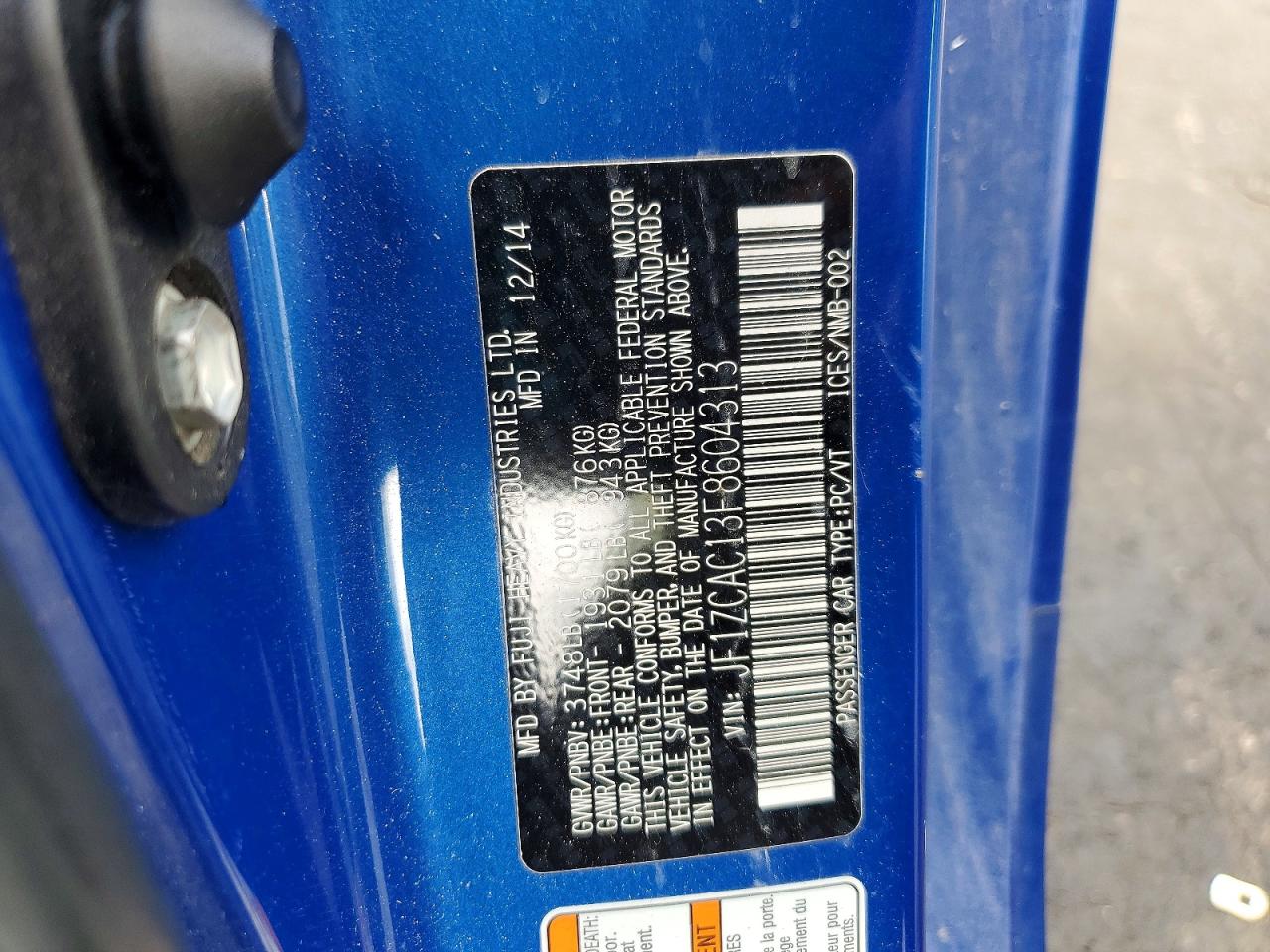 2015 SUBARU BRZ