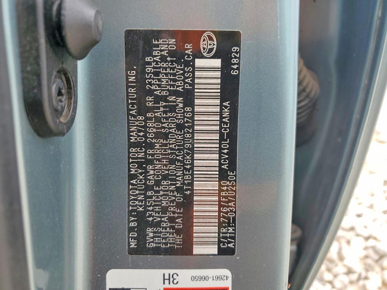 2009 TOYOTA CAMRY