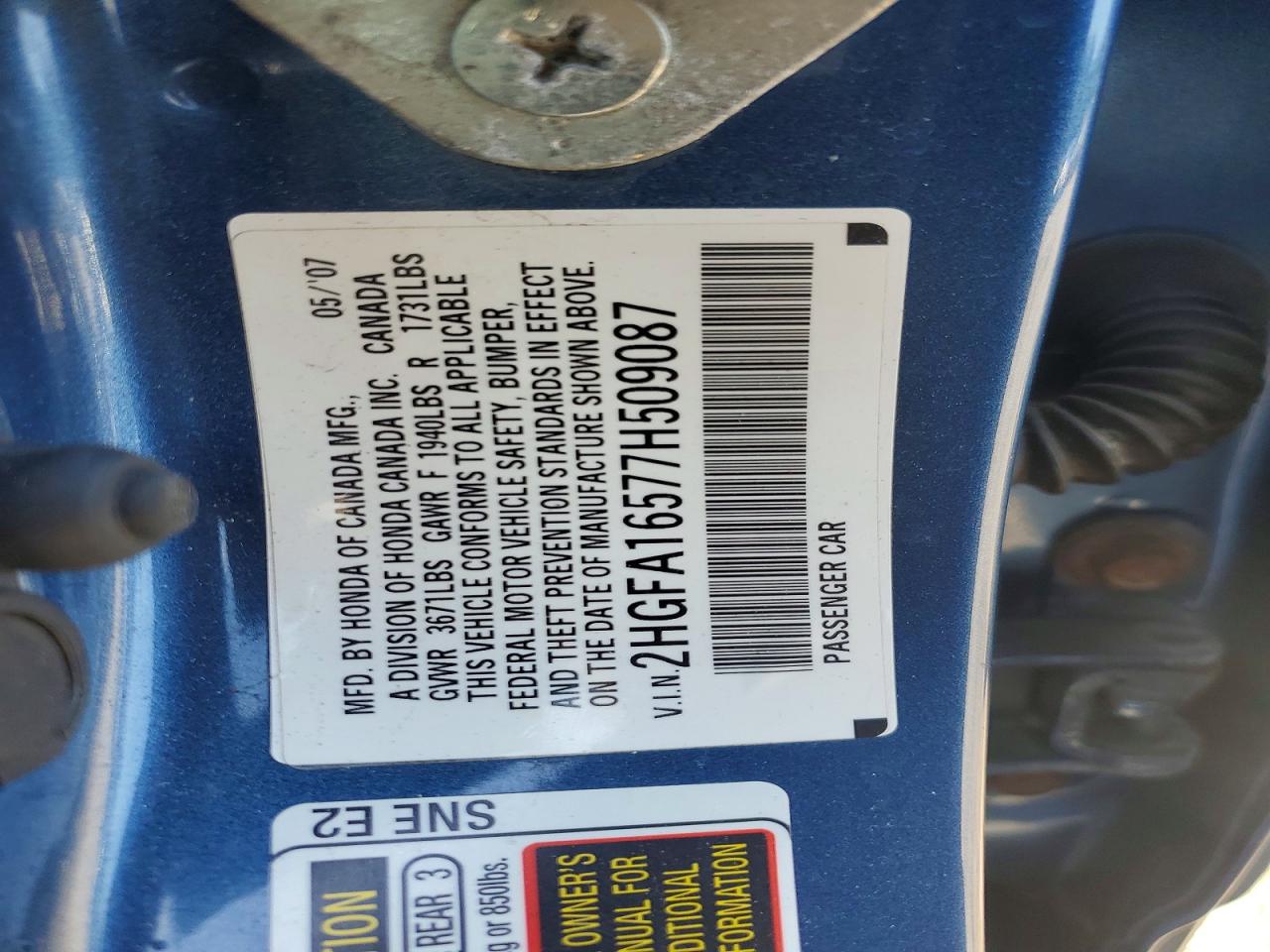 2007 HONDA CIVIC