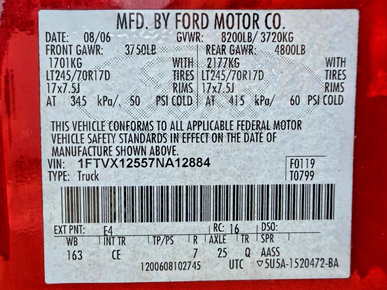 2007 FORD F150