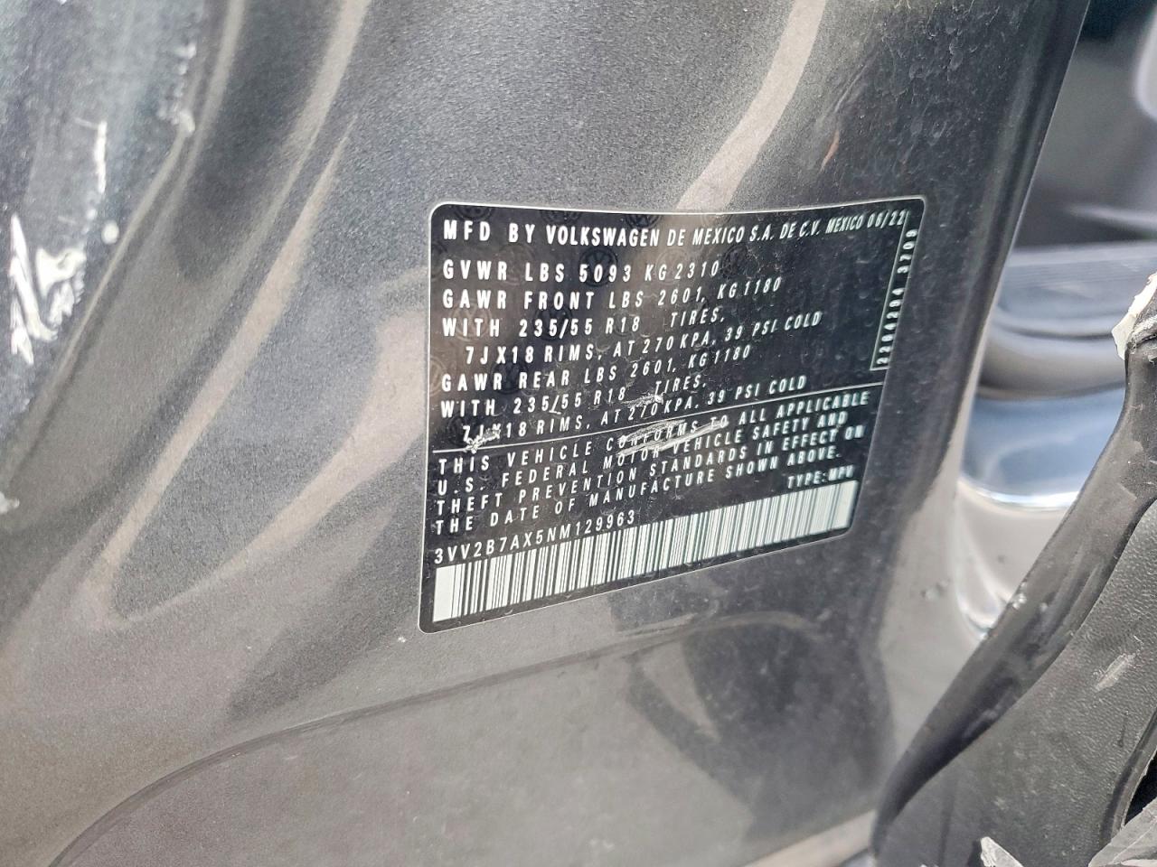 2022 VOLKSWAGEN TIGUAN