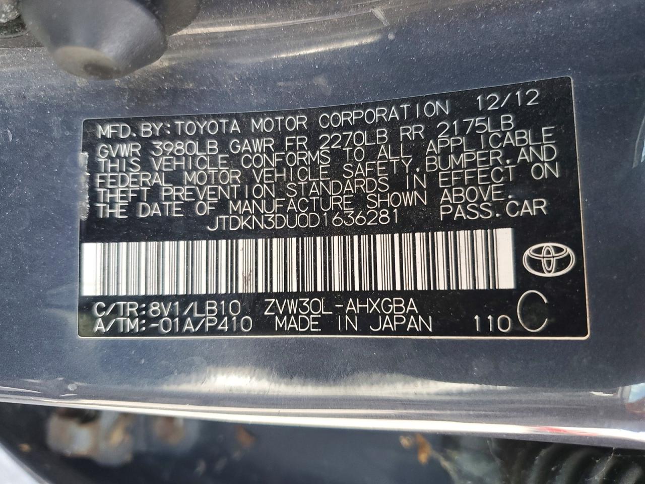 2013 TOYOTA PRIUS