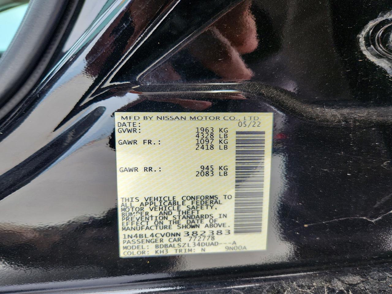 2022 NISSAN ALTIMA