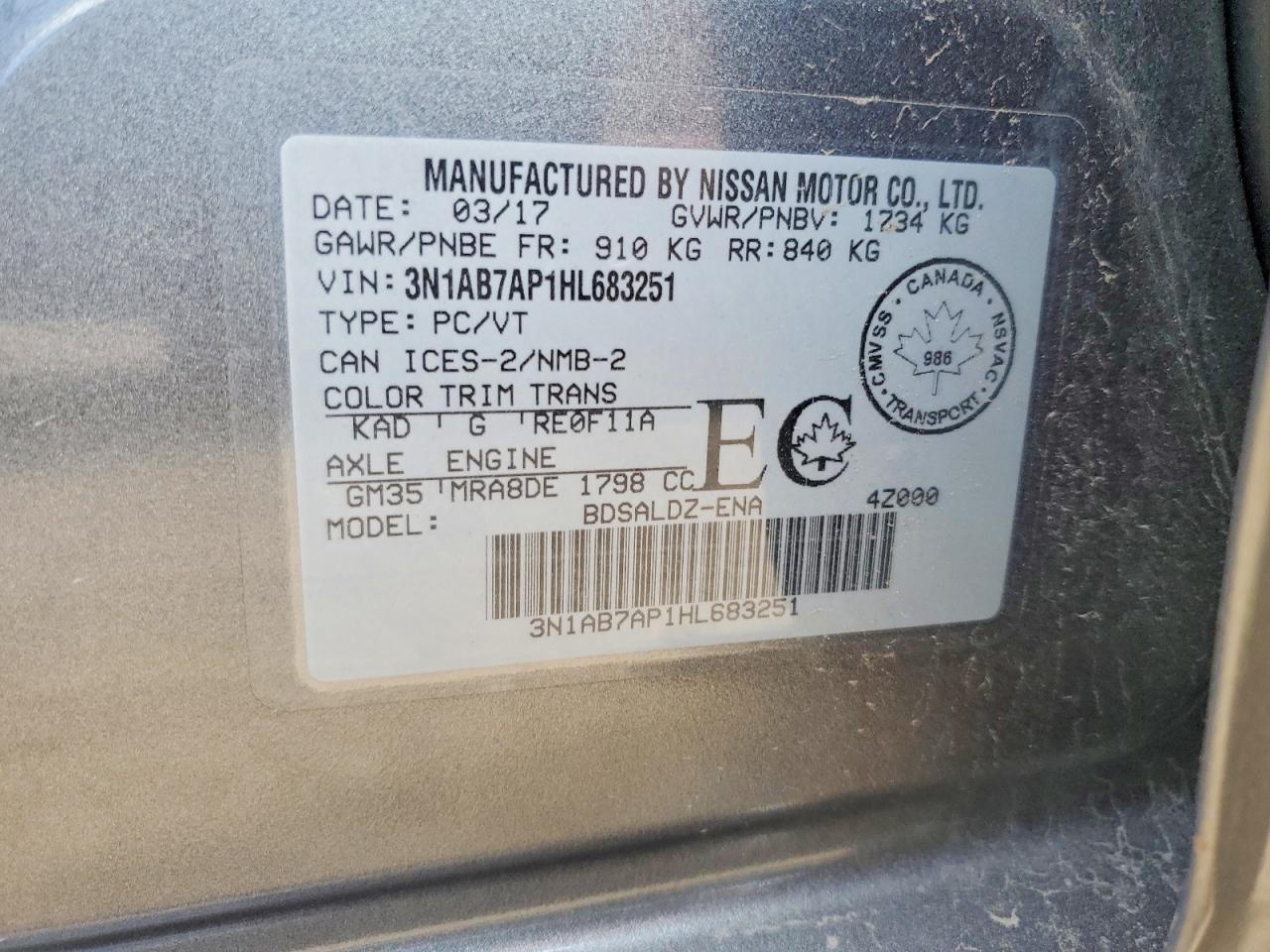 2017 NISSAN SENTRA