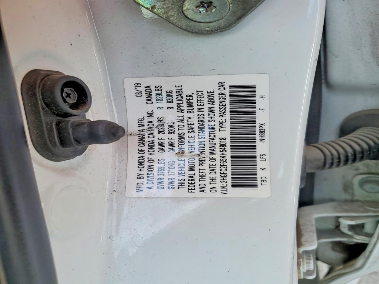 2019 HONDA CIVIC