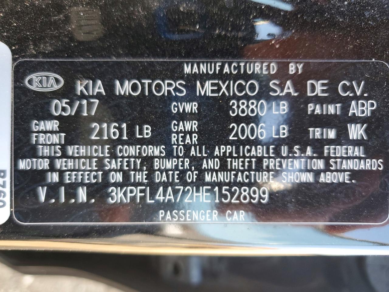 2017 KIA FORTE
