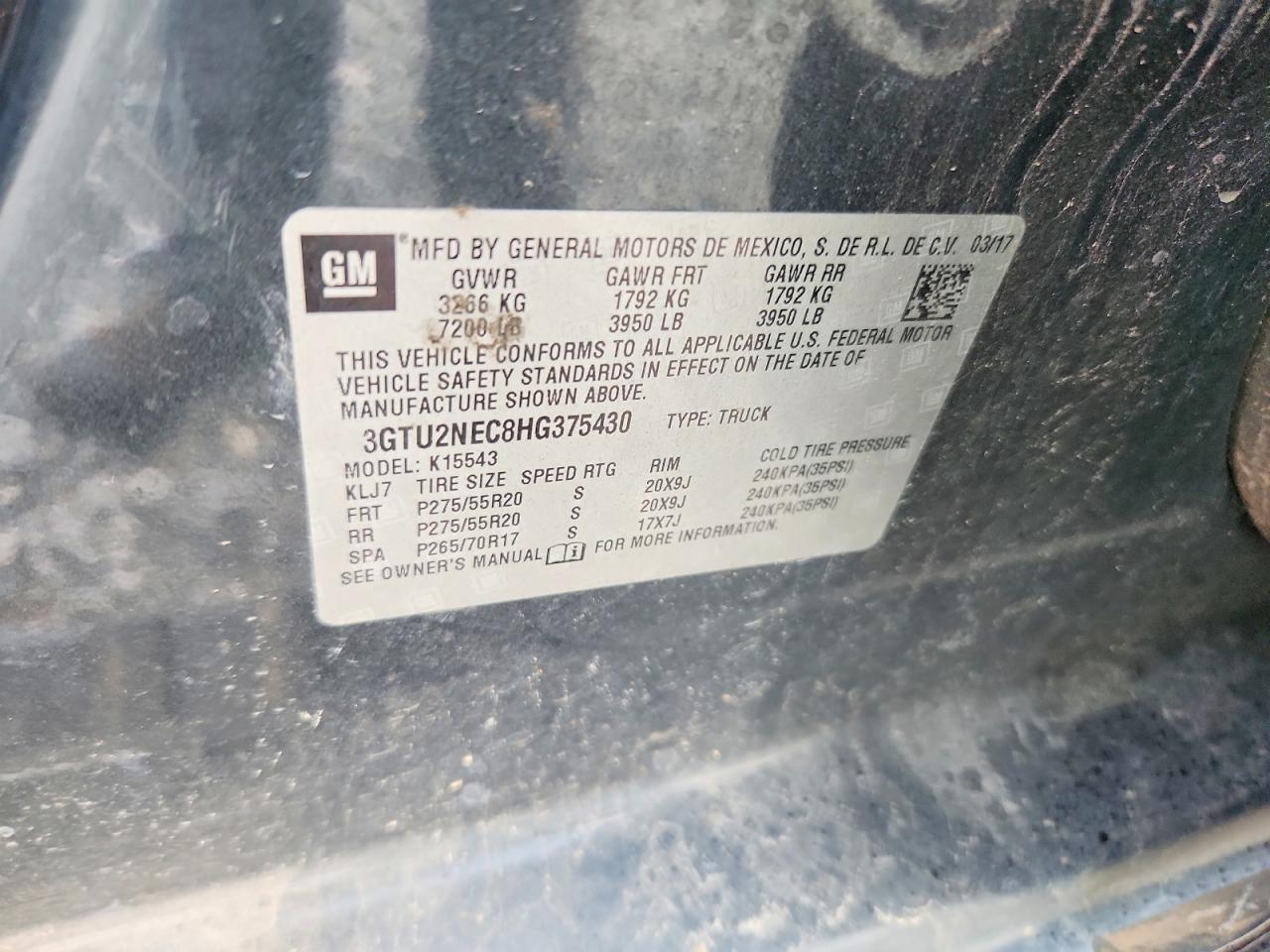 2017 GMC SIERRA