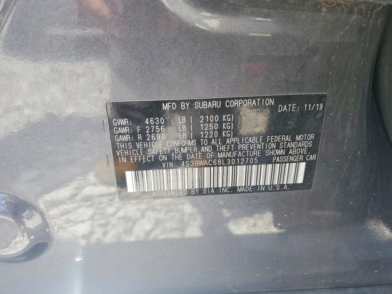 2020 SUBARU LEGACY