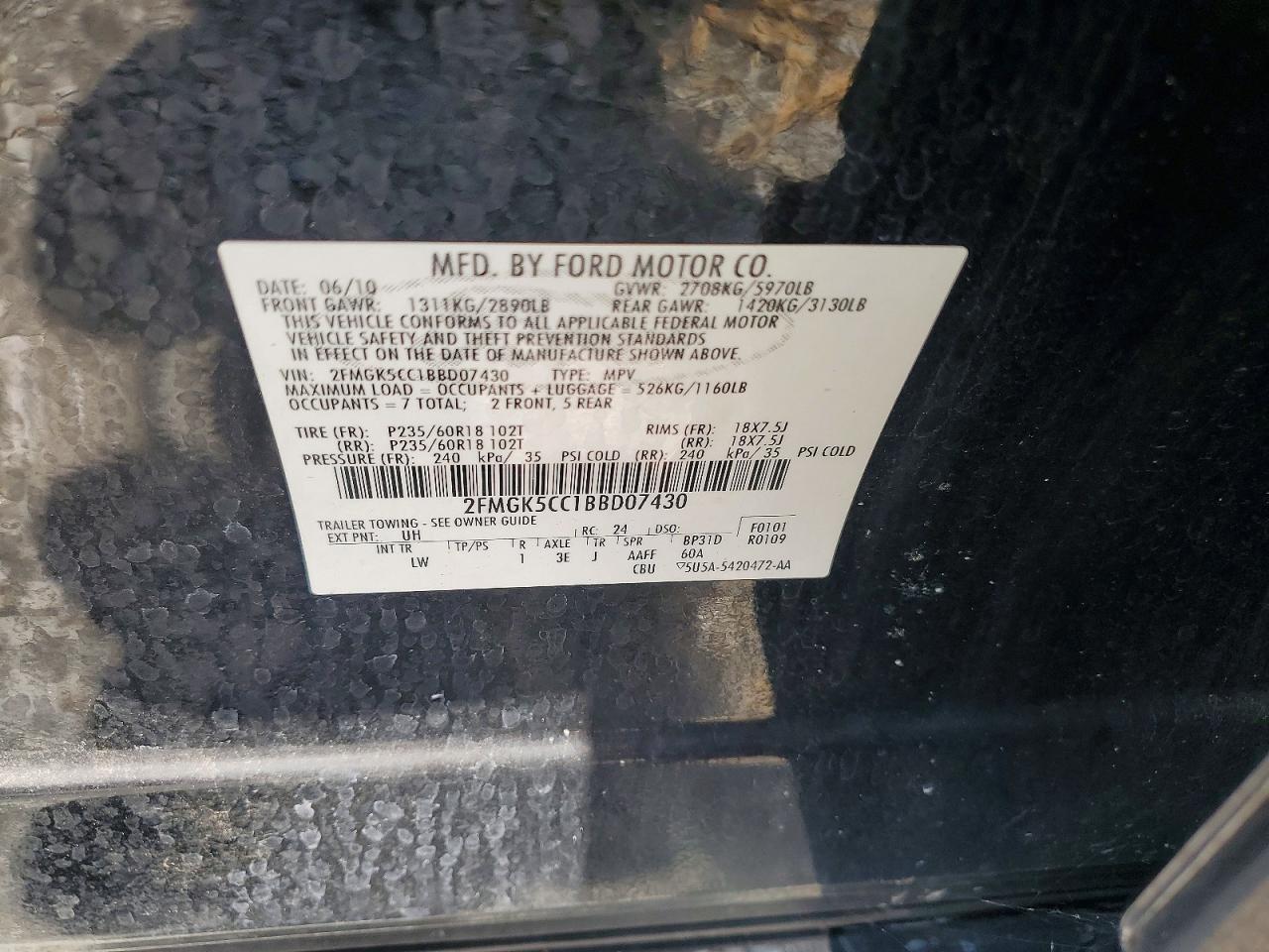 2011 FORD FLEX