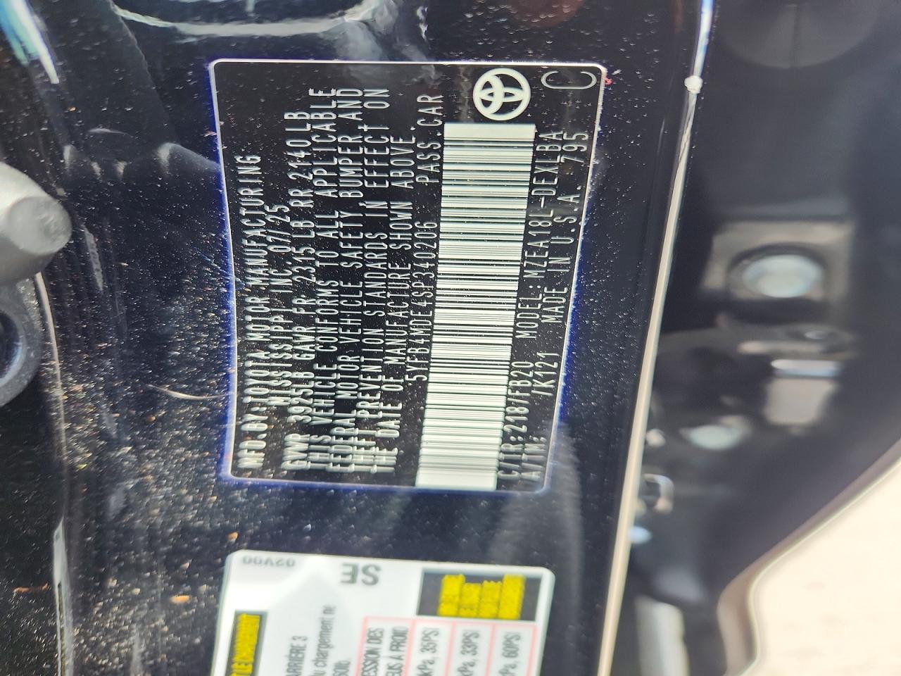 2025 TOYOTA COROLLA