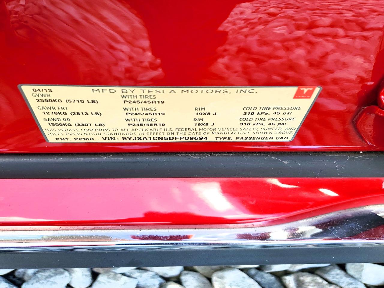 2013 TESLA MODEL S