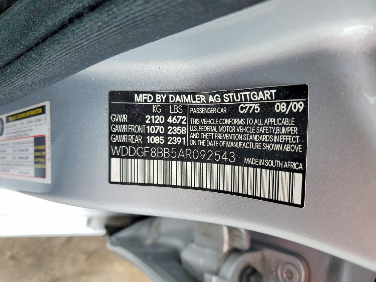 2010 MERCEDES-BENZ C-CLASS