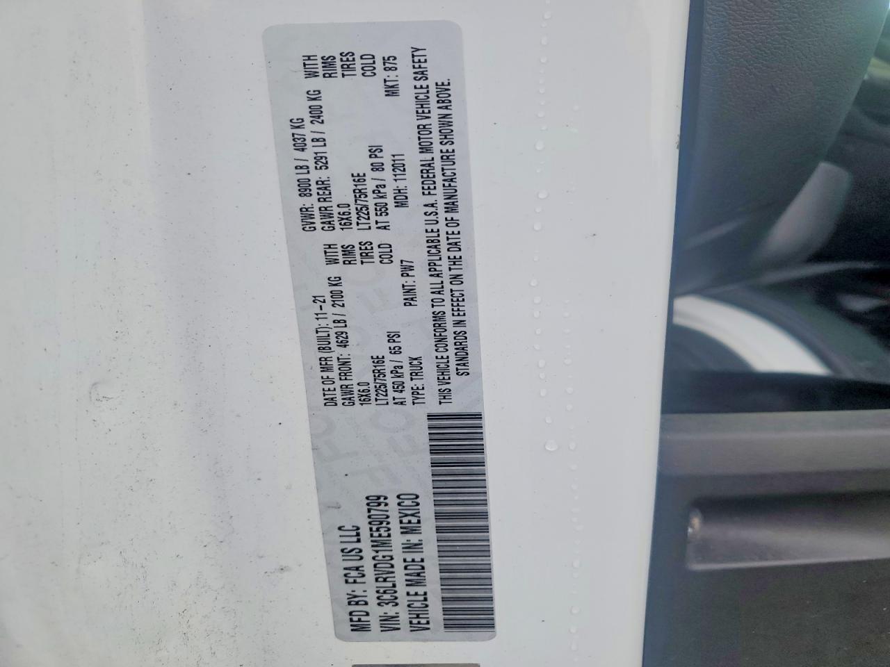 2021 RAM PROMASTER