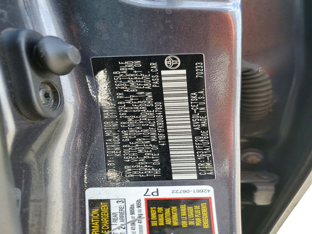 2013 TOYOTA CAMRY