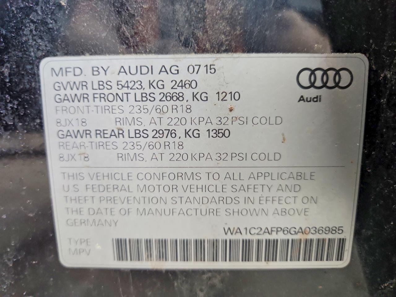 2016 AUDI Q5