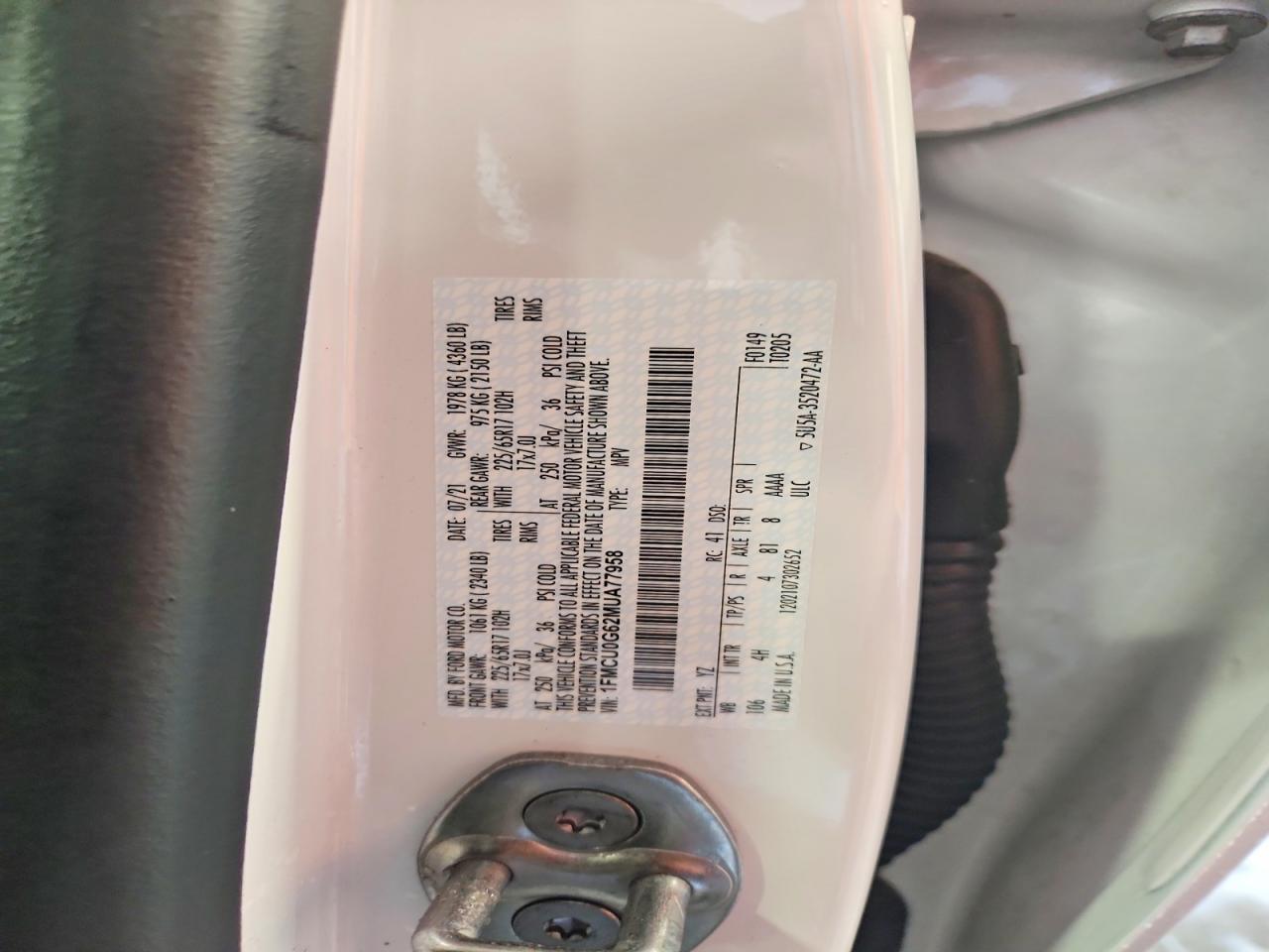 2021 FORD ESCAPE