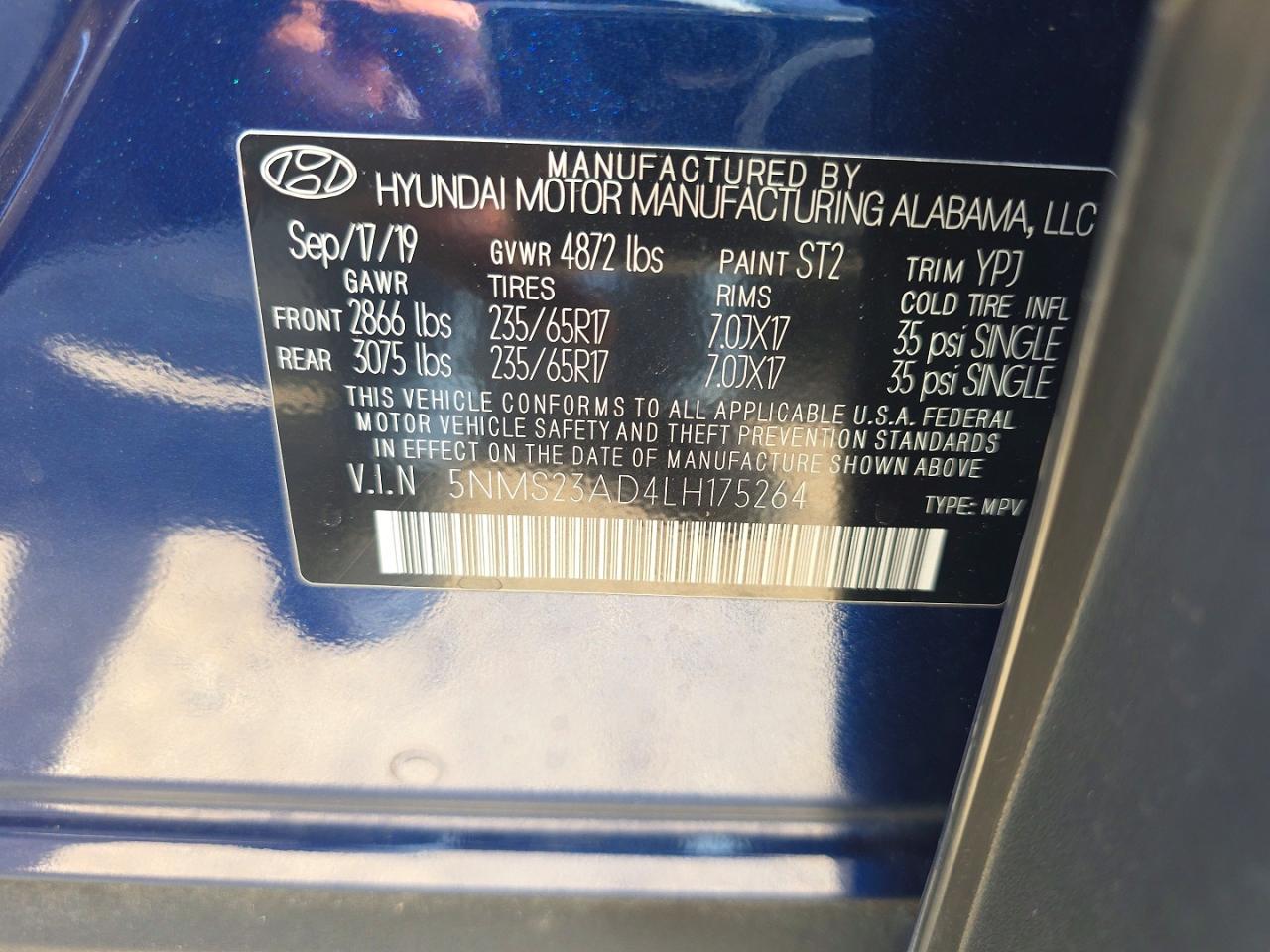 2020 HYUNDAI SANTA FE