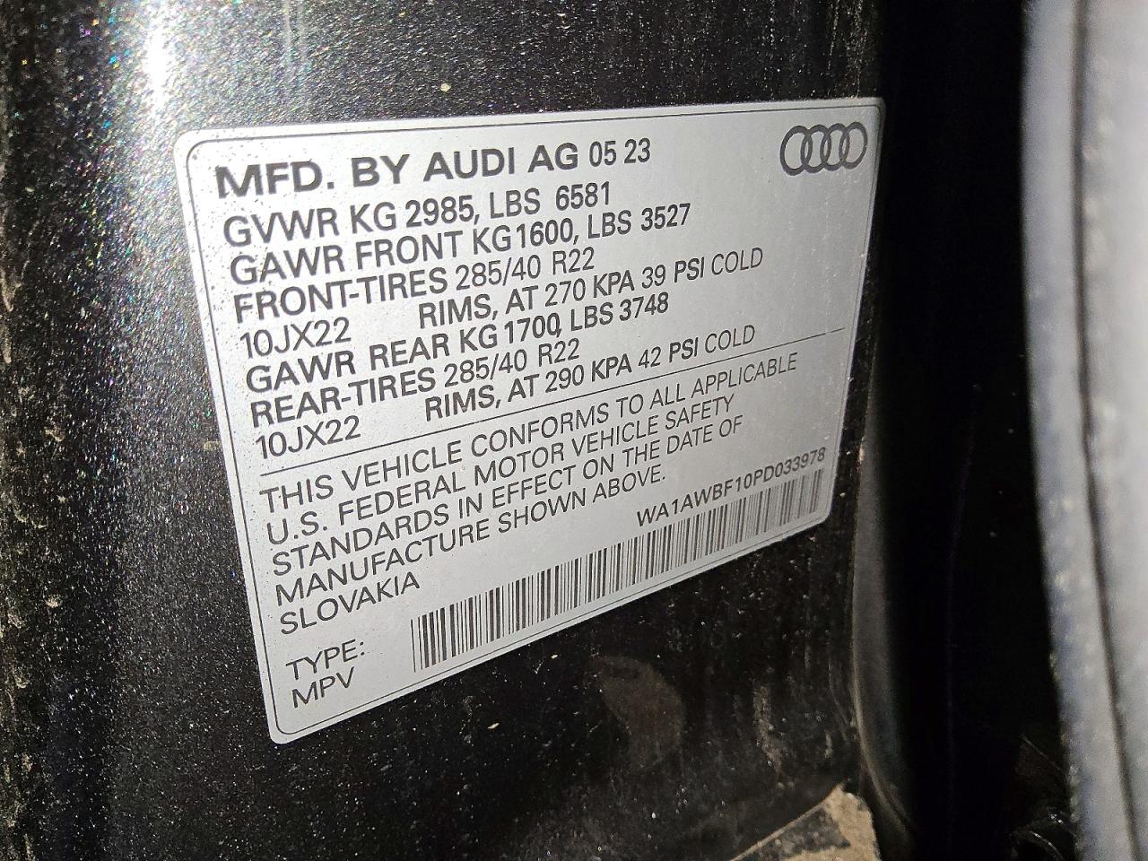 2023 AUDI SQ8