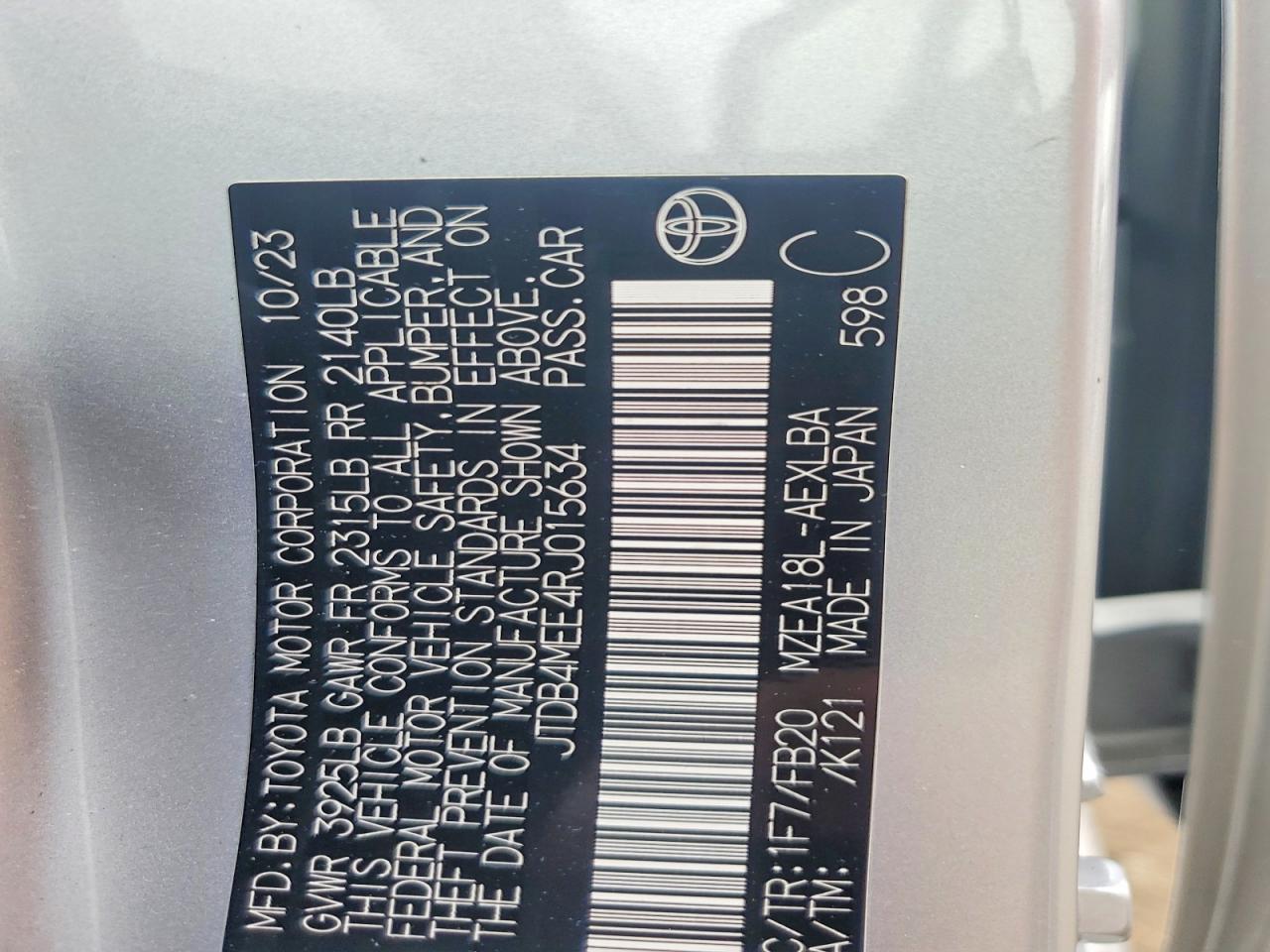 2024 TOYOTA COROLLA