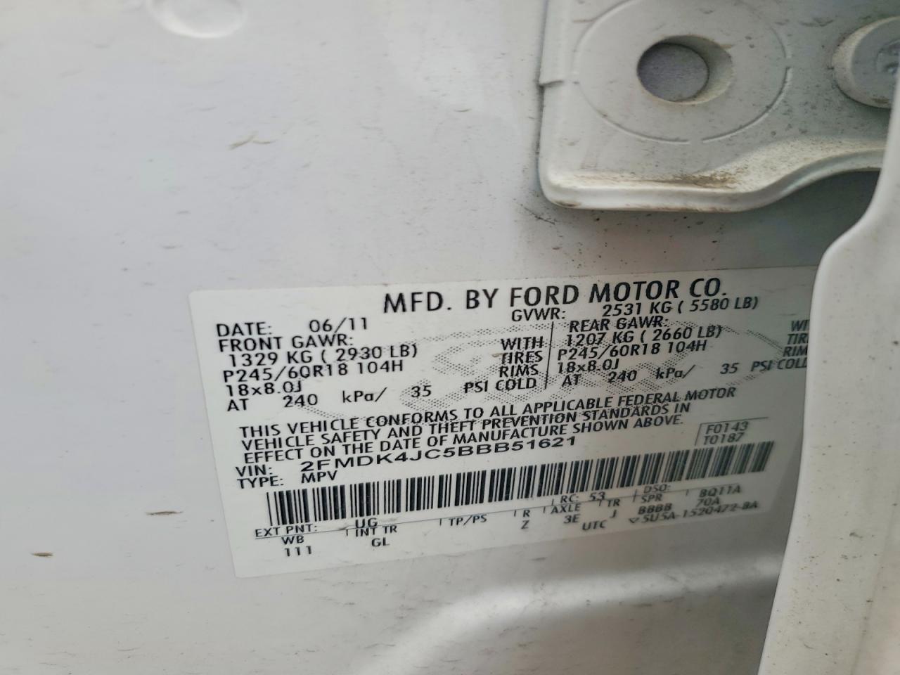 2011 FORD EDGE