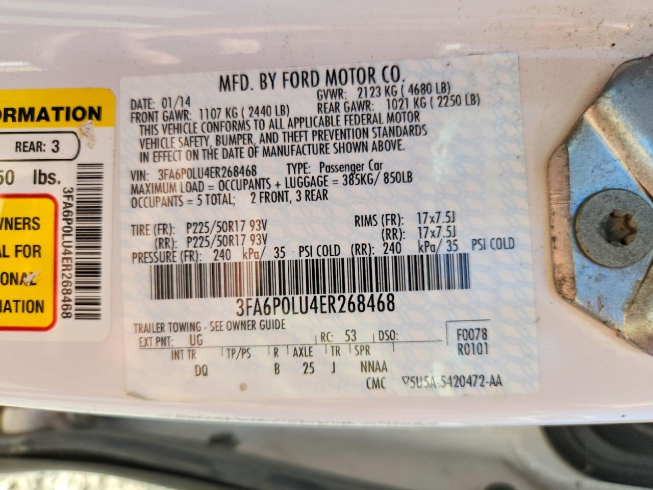2014 FORD FUSION