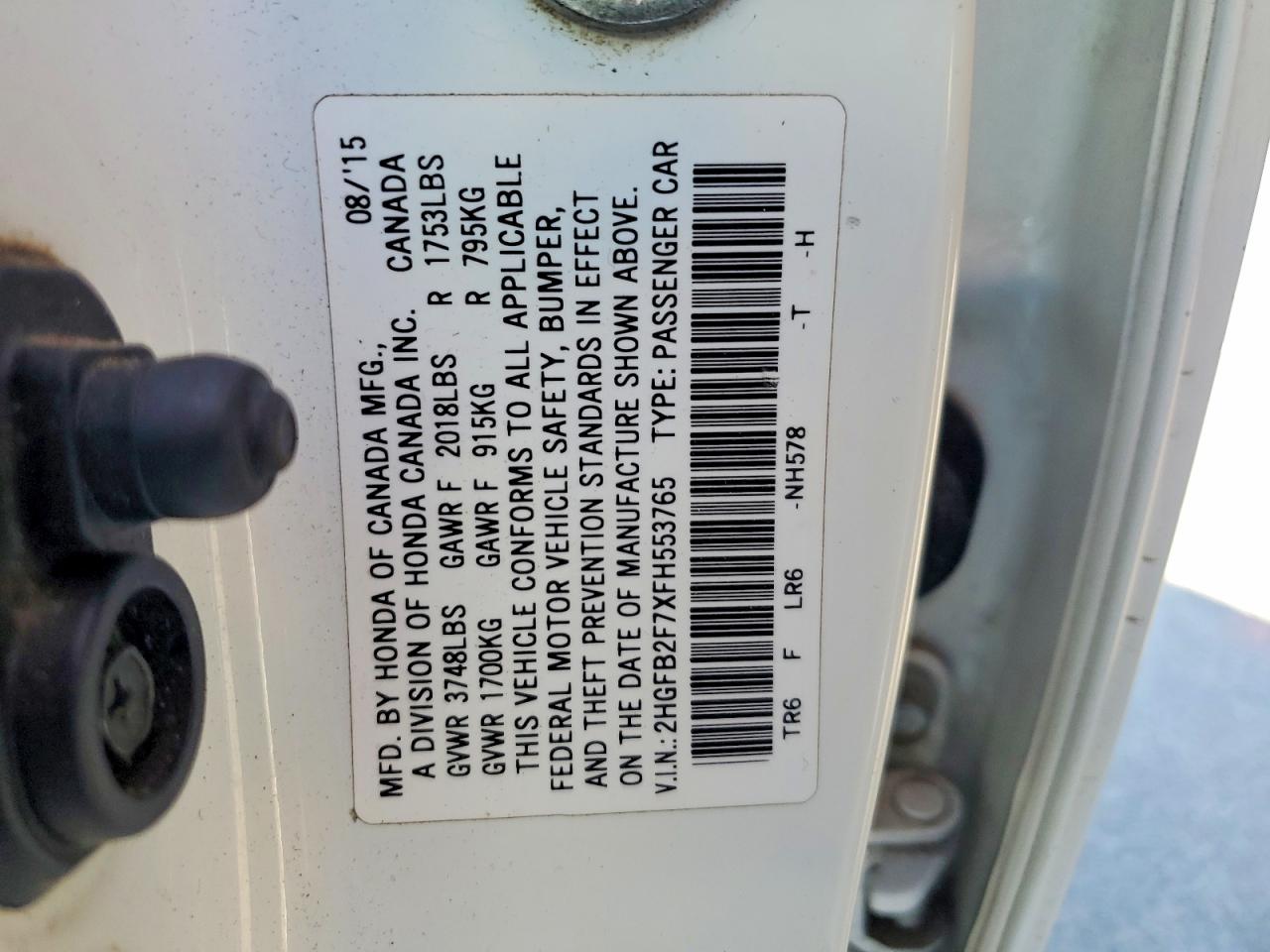 2015 HONDA CIVIC