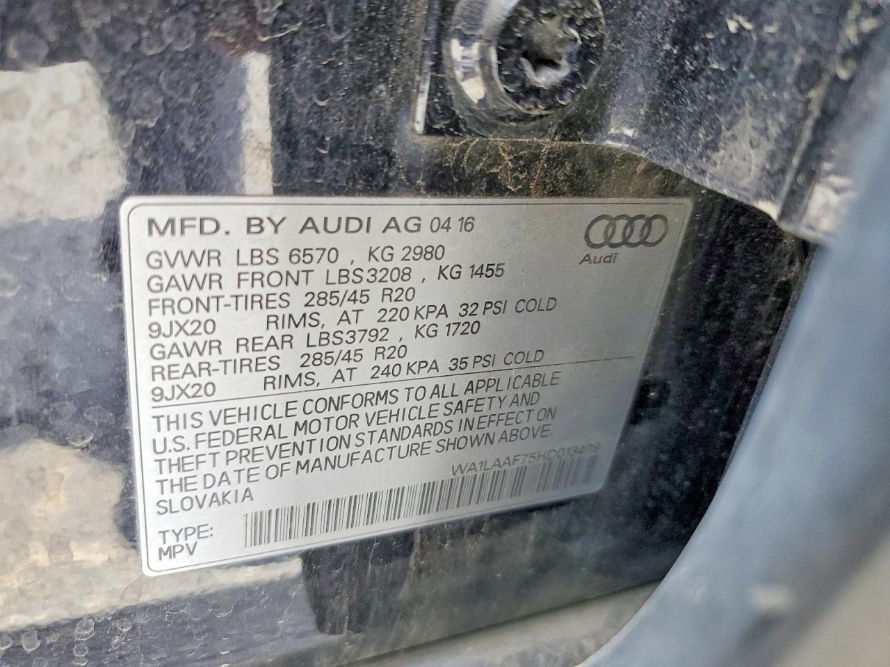 2017 AUDI Q7