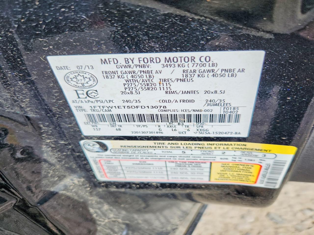 2013 FORD F-150
