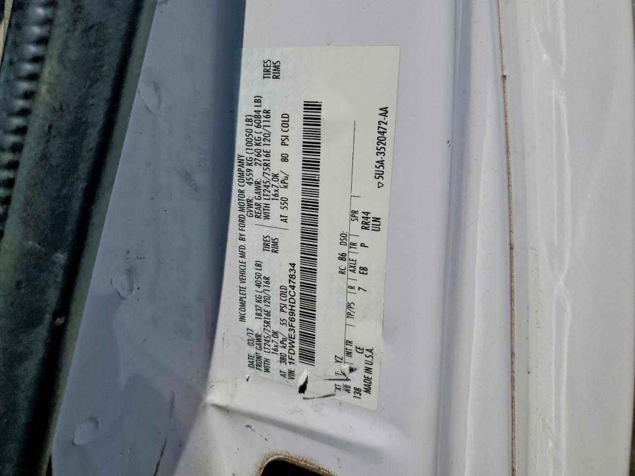 2017 FORD ECONOLINE