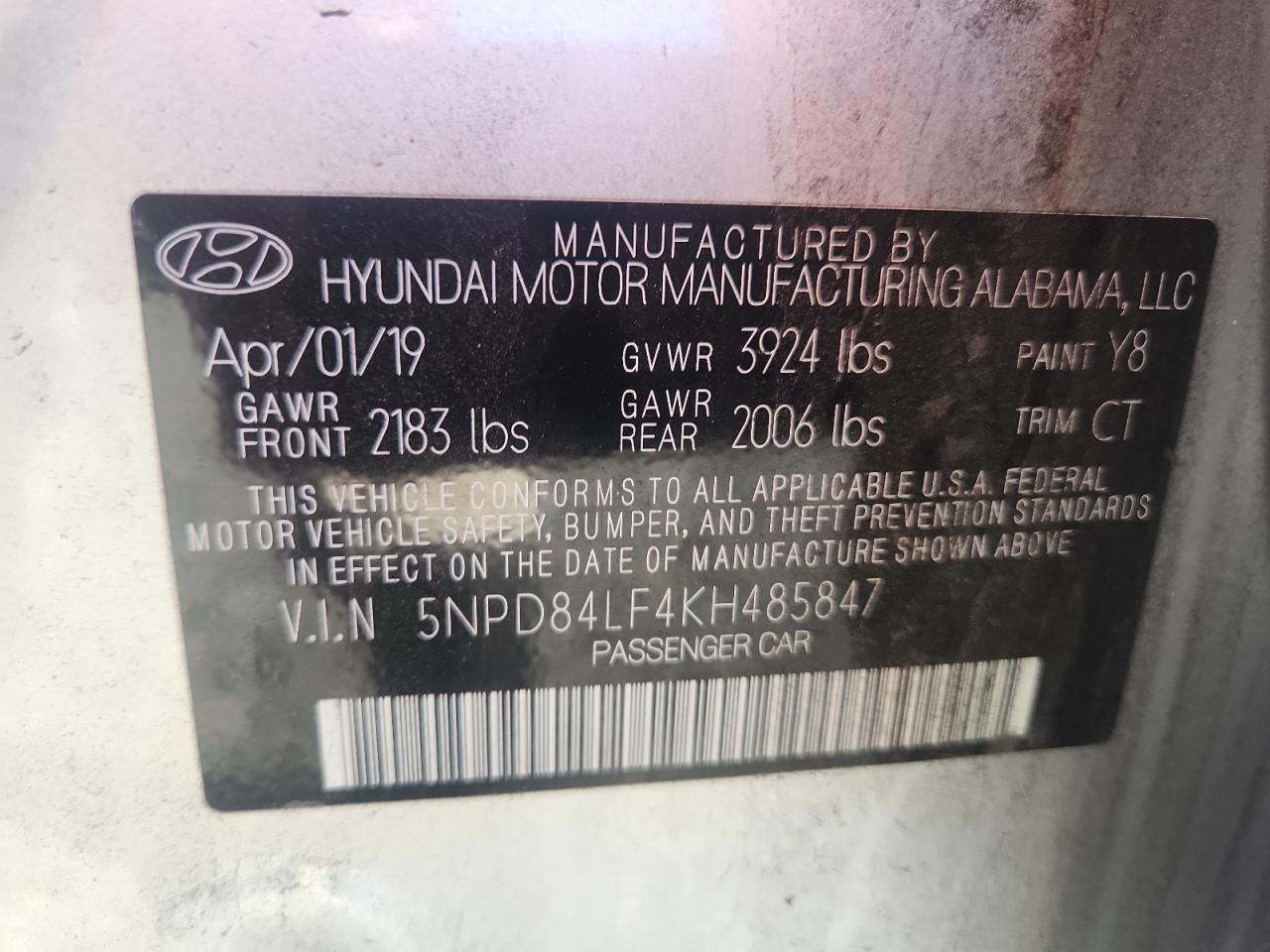 2019 HYUNDAI ELANTRA