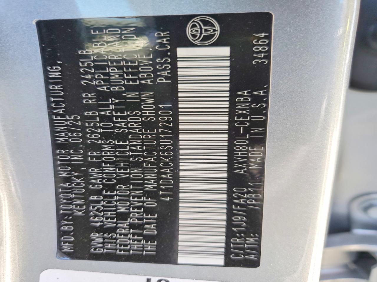 2025 TOYOTA CAMRY