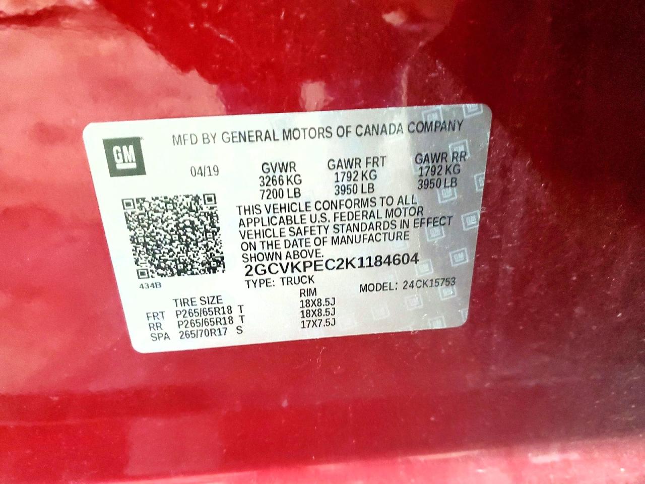 2019 CHEVROLET SILVERADO