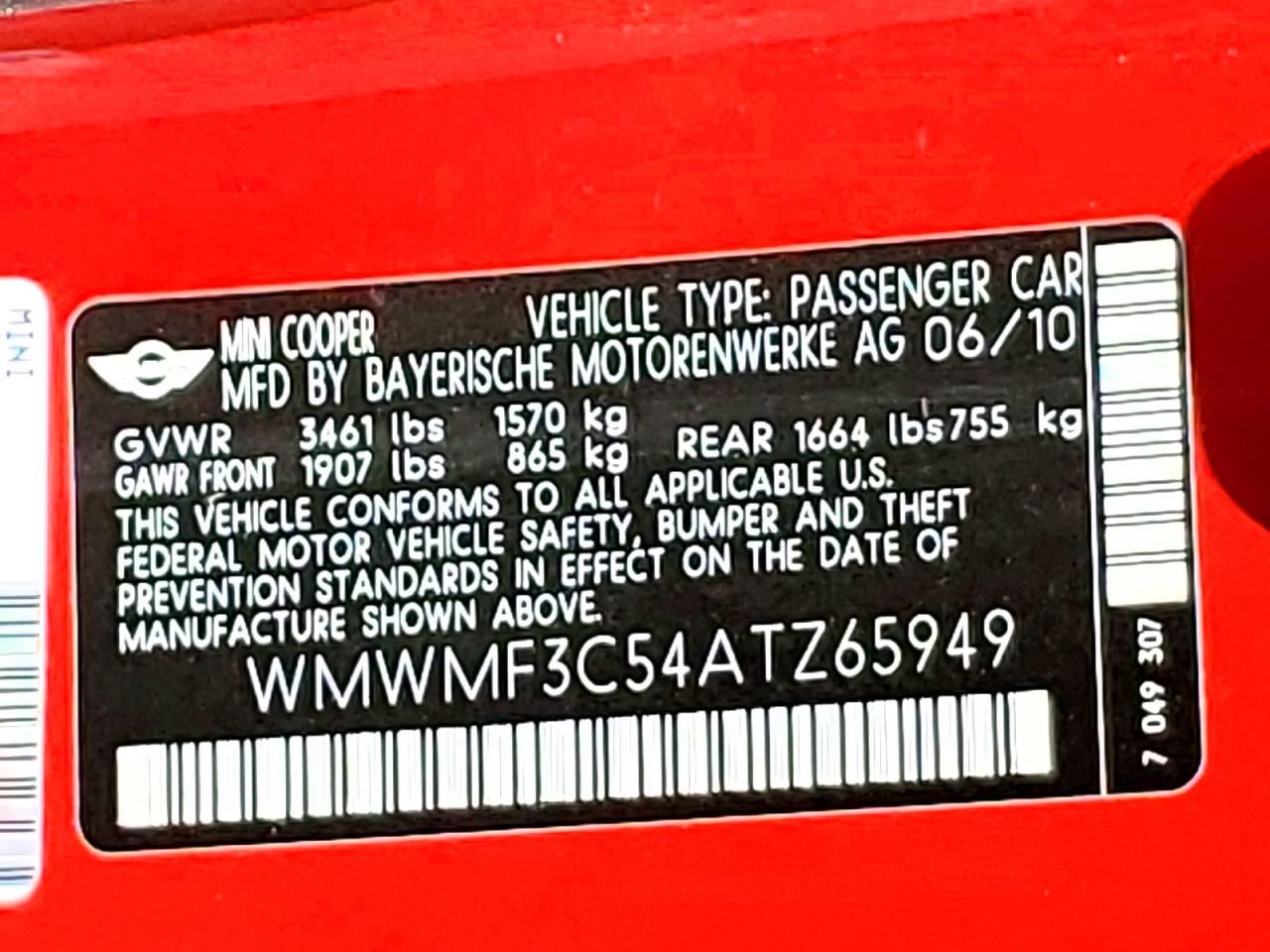 2010 MINI COOPER