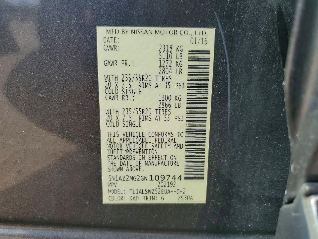 2016 NISSAN MURANO