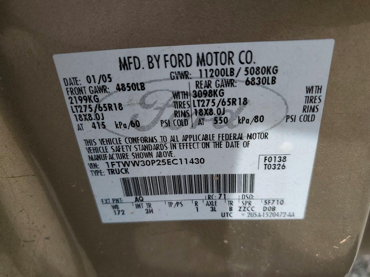 2005 FORD F350