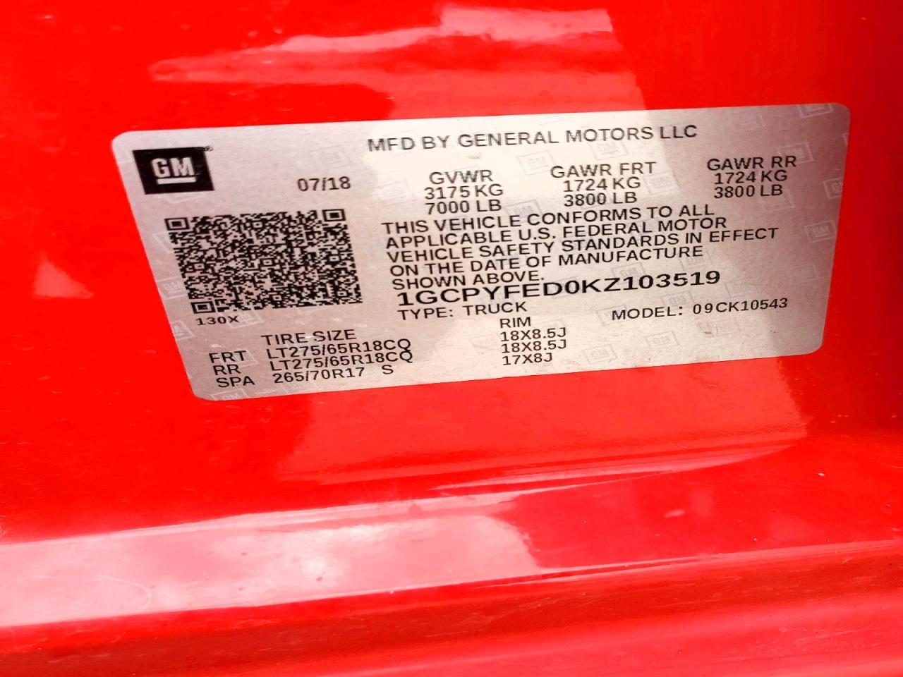 2019 CHEVROLET SILVERADO