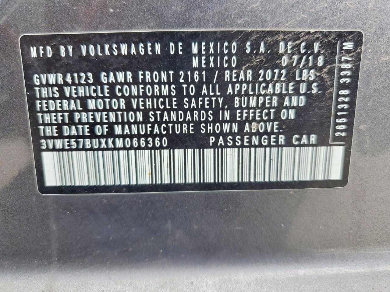 2019 VOLKSWAGEN JETTA