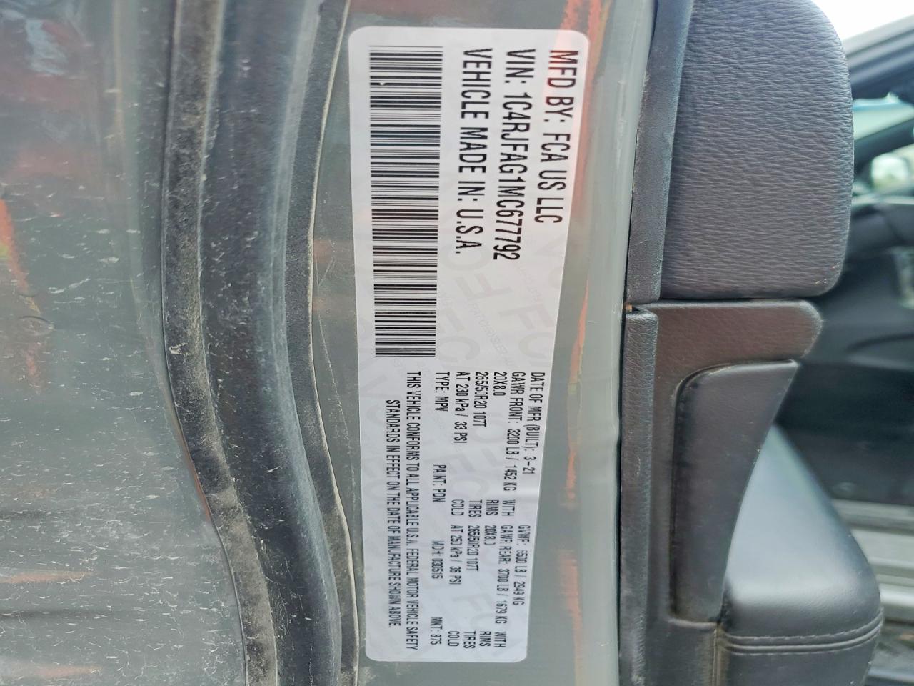 2021 JEEP CHEROKEE