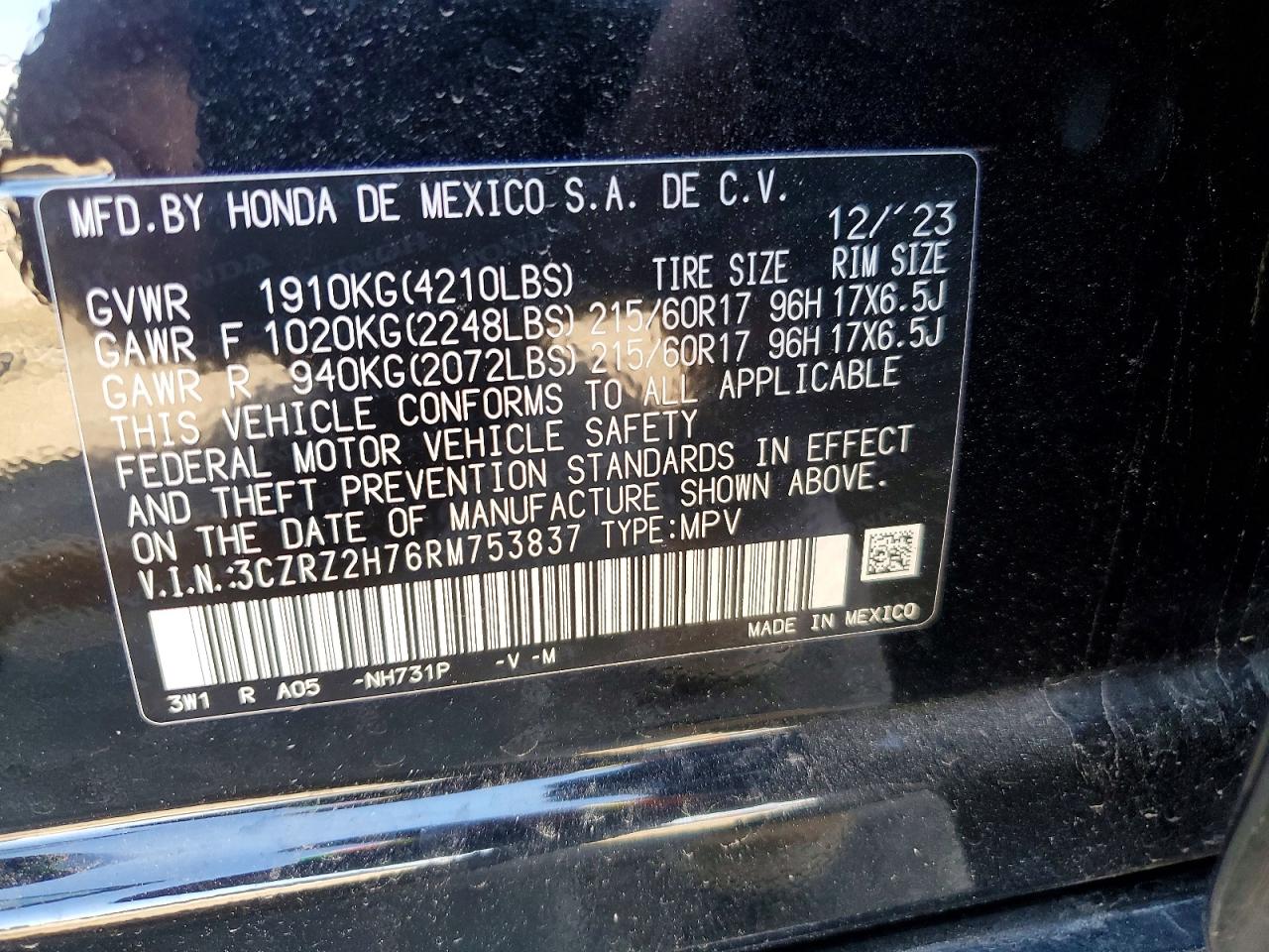 2024 HONDA HR-V