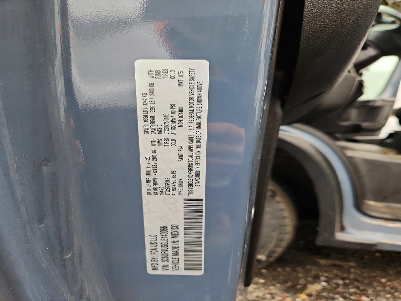 2020 RAM PROMASTER