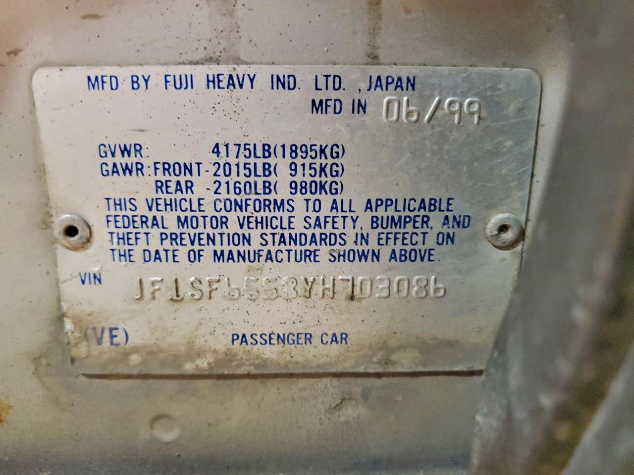 2000 SUBARU FORESTER