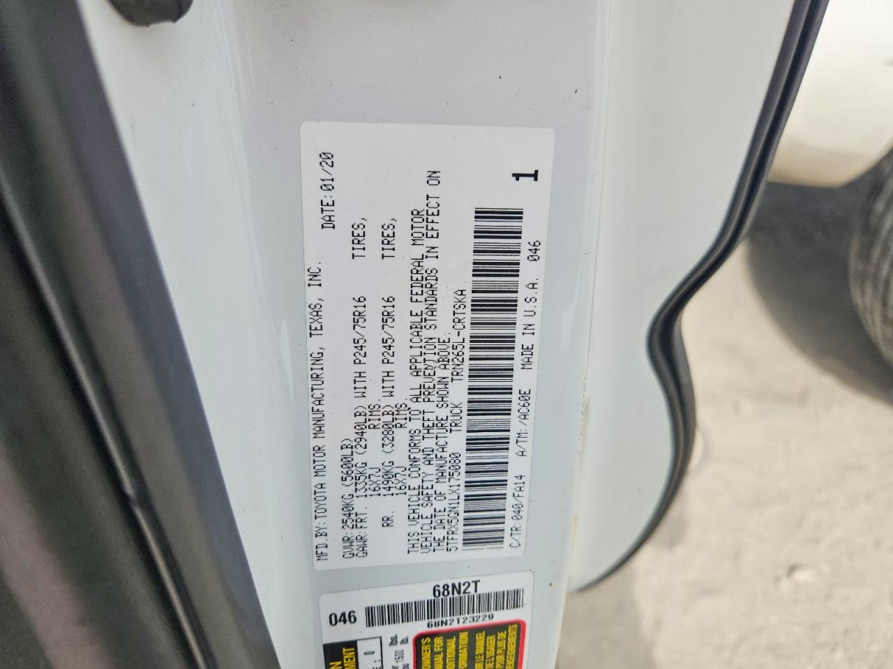 2020 TOYOTA TACOMA