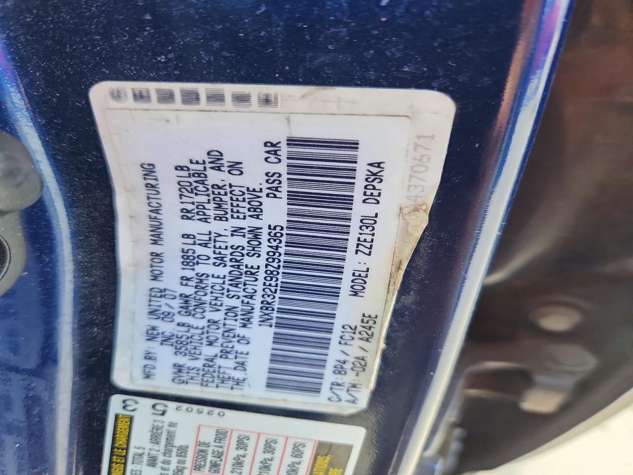 2008 TOYOTA COROLLA