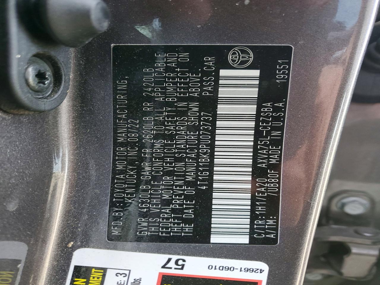 2023 TOYOTA CAMRY