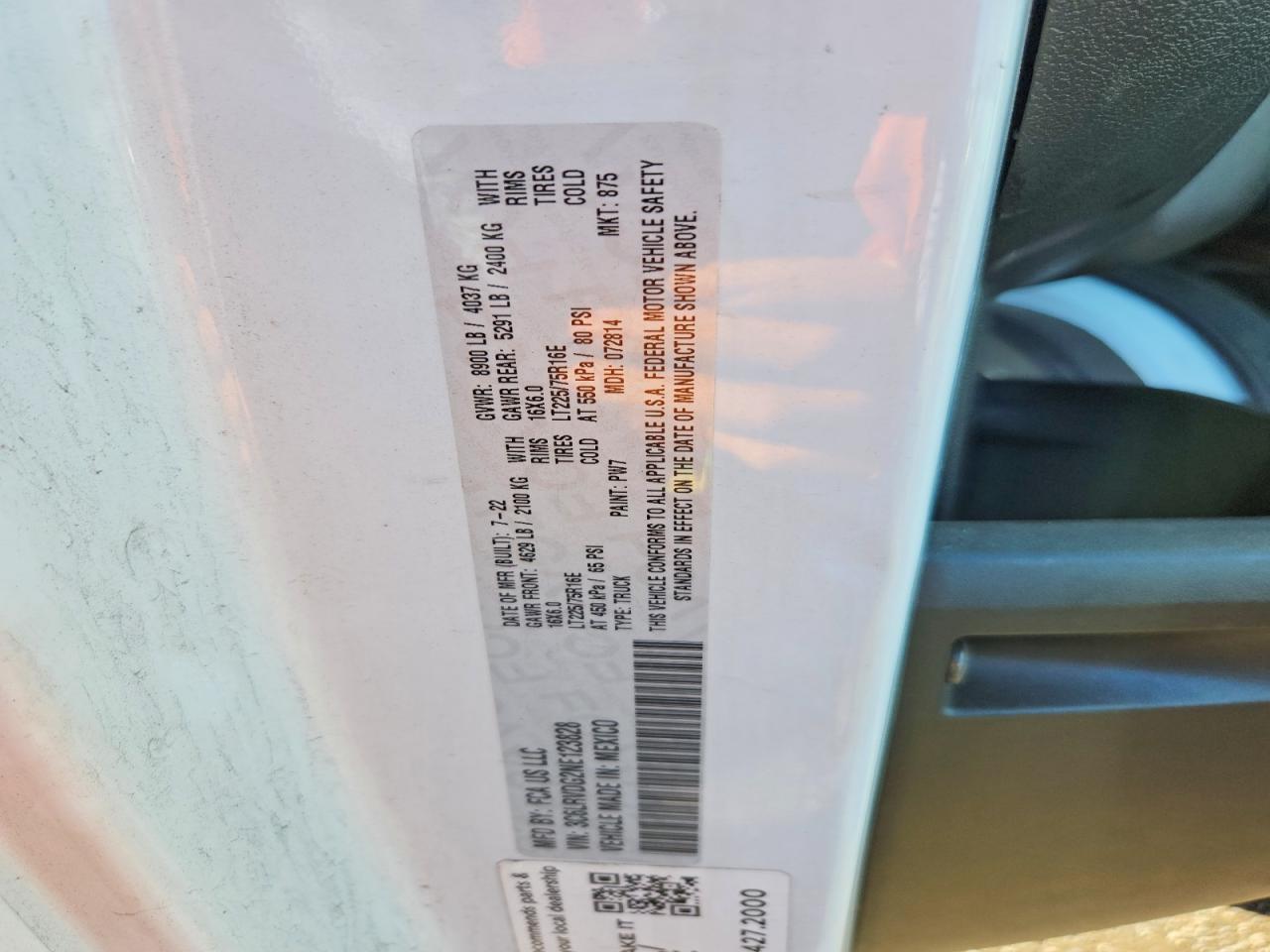 2022 RAM PROMASTER