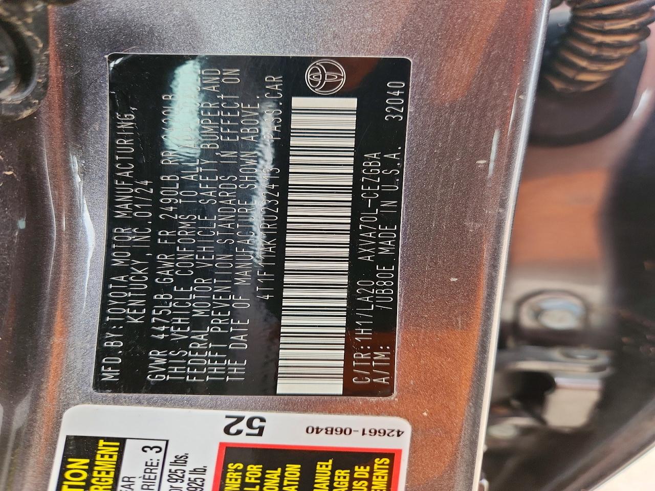 2024 TOYOTA CAMRY