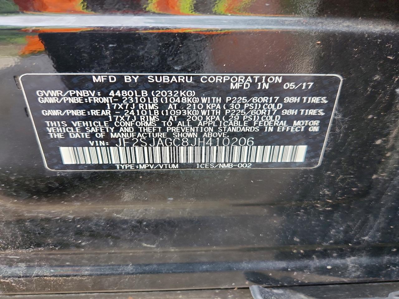 2018 SUBARU FORESTER